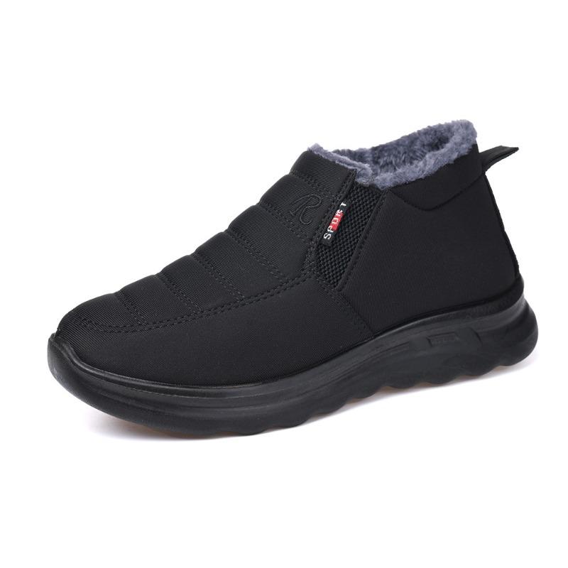 Couple new cotton boots women's boots middle-aged and elderly snow boots piled thickened warm boots short boots women