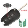 Jingyuqin Flip Remote Car Key 433MHz 4A HITAG AES Chip For Peugeot Expert 308 3008 2016+ Citroen C4 Cactus 2014- HU83 3 Buttons