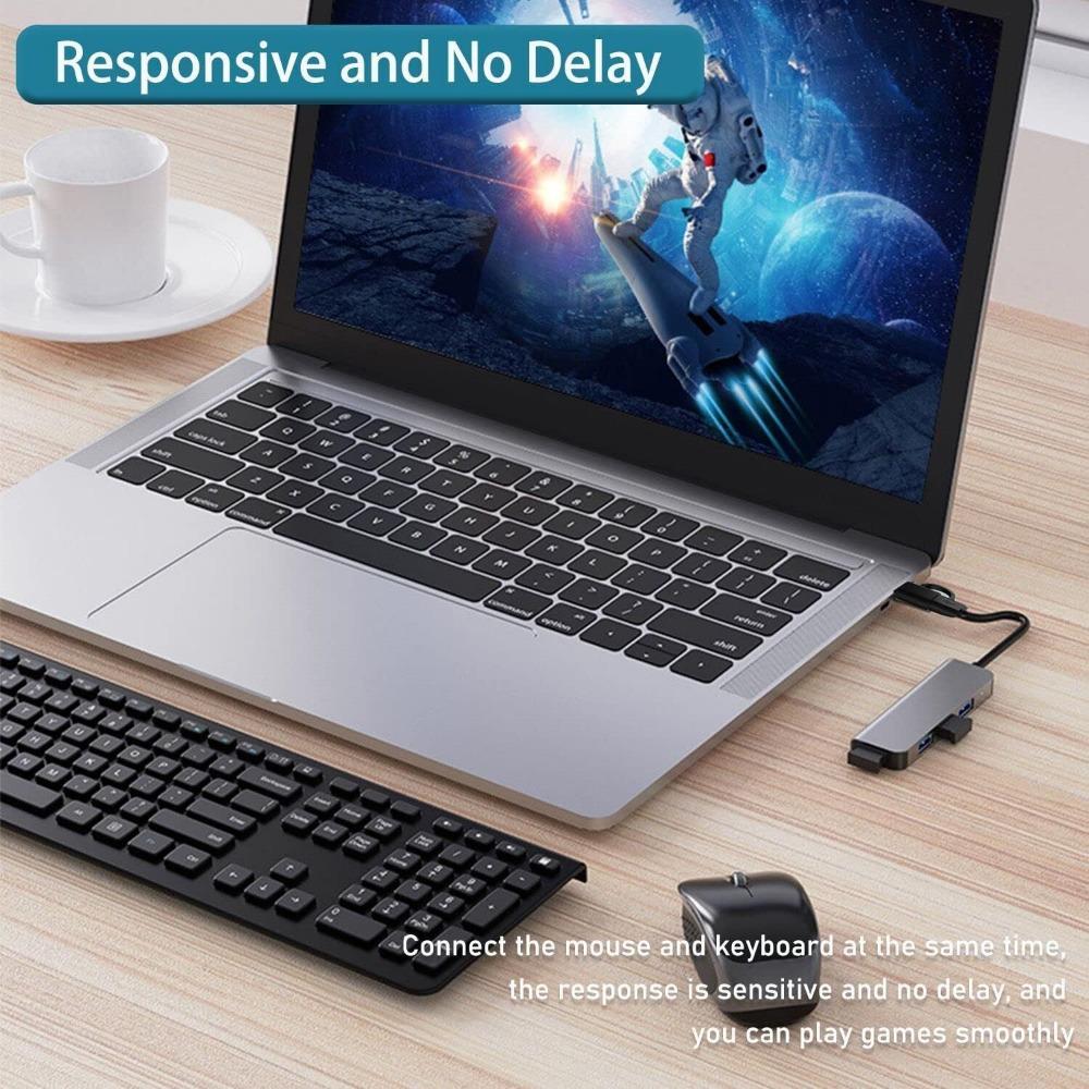 Type C Hub to USB 3 0 Splitter 4 in 1 Multiport Adapter for Phone Laptop Game Console High Speed Data Transfer