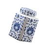 Elegant Blue White Ceramic Ginger Jar Porcelain Temple Jar for Home Decoration and Storage Vase