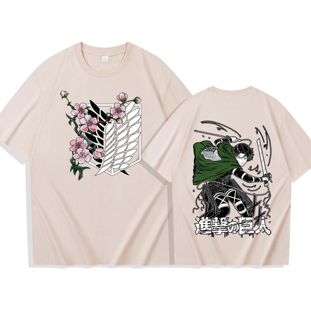 2025 Japanese Anime Attack On Titan-Levi T-Shirts Y2k Women Summer Casual O-Neck Short Sleeve Unisex Shirts
