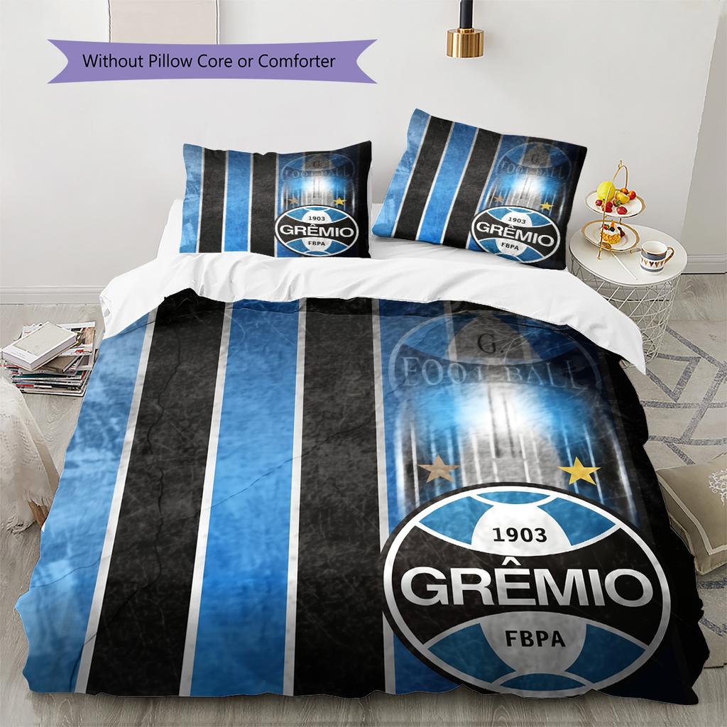 Grêmio FBPA Pattern Bedding Quilt Set Home Decoration Gift (1 * duvet cover + 2 * pillowcase without core)