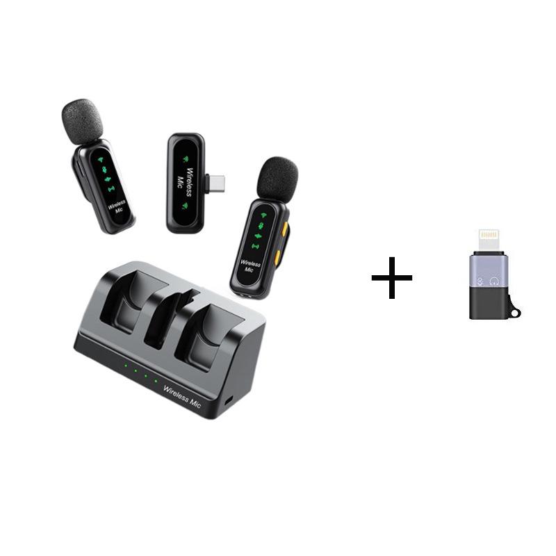 Wireless Lavalier Microphone with Digital Display & Charging Case for Live Streaming and Noise Reduction