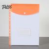 Flip-top Document Folder 3Pcs 11 Hole A4 File with Snap Button, Colorful Organizer, Department Horizontal & Vertical Transparent Label Slot,