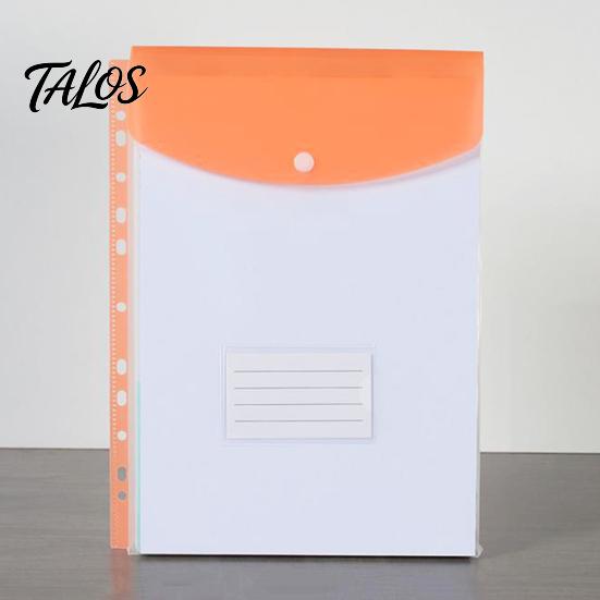 Flip-top Document Folder 3Pcs 11 Hole A4 File with Snap Button, Colorful Organizer, Department Horizontal & Vertical Transparent Label Slot,