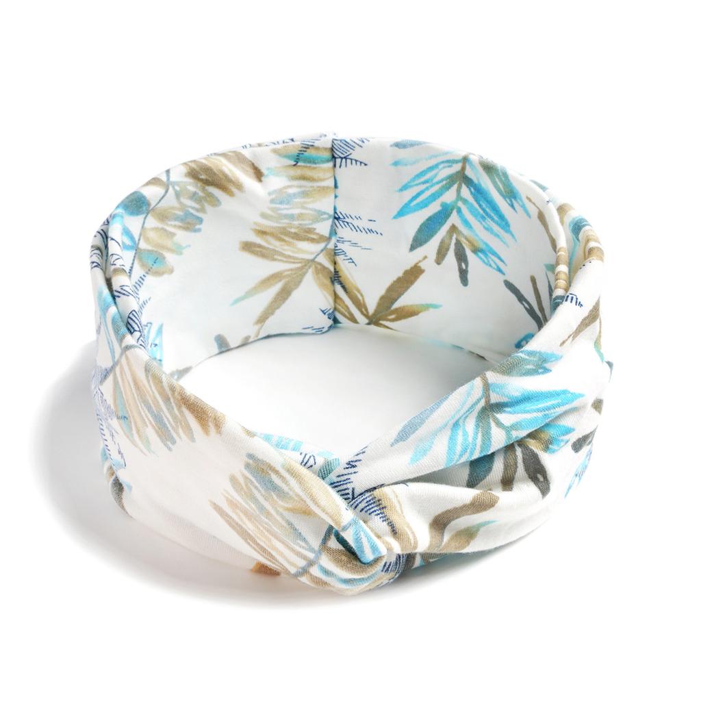 Bohemian Cross Knotted Headband Gypsy Yoga Sports Headband Wide Female Stretch Headband