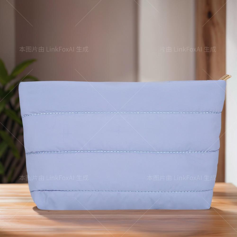 Fashion Cosmetic Bag for Women Girls Cute Puffer Makeup Clutch Solid Toiletry Organizer Pouch Storage Pouches for Organization