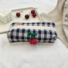 Cherry Lattice Cosmetic Bag Pen Bag Menstrual Bag Makeup Bag Travel Clutch Bag Sundry Storage Bag