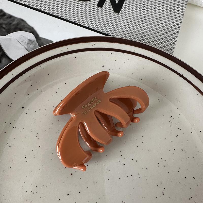 Nouveau Design Coréen 6CM Petit Couleur Unie Citrouille Ovale Pince à Cheveux Rétro Acide Acétique Requin Accessoires Cheveux Pour Femme Filles