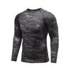 Mens Quick-Dry Compression Long Sleeve Cycling Jersey Breathable Athletic Base Layer Running Gym Basketball Training