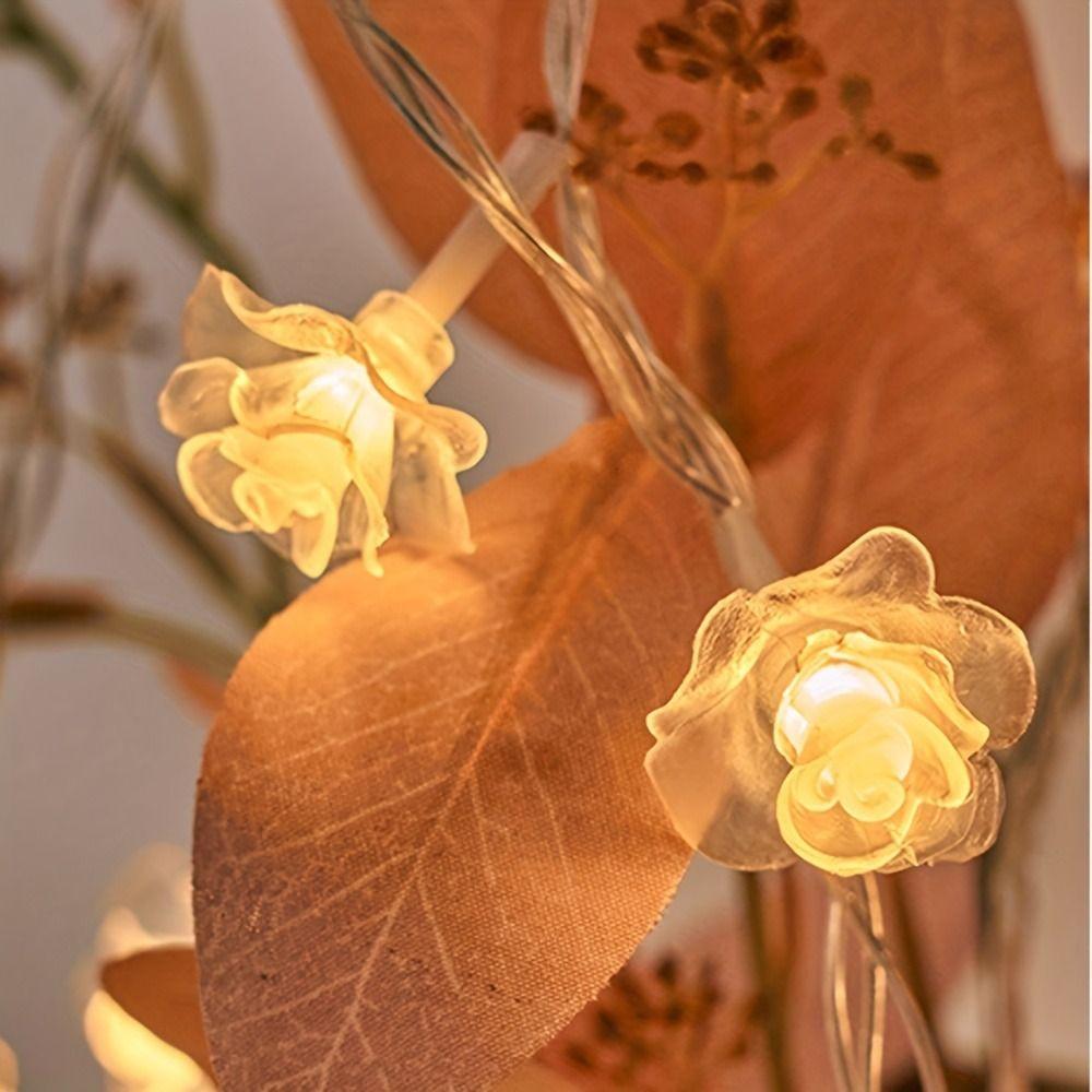 Simulated Rose Flower LED String Lights Creative Garland Light Valentine's Day