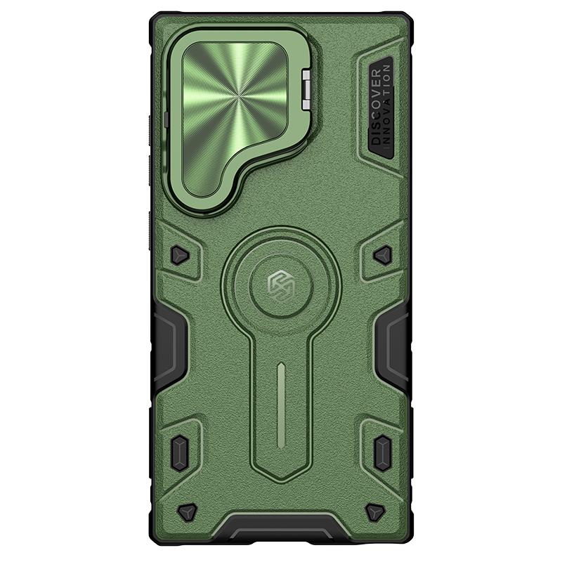 Nillkin Für Samsung Galaxy S24 Ultra 5G Hülle Camshield Armor Ständer Kameraschutz Ständer Schutz Linse Handyhülle