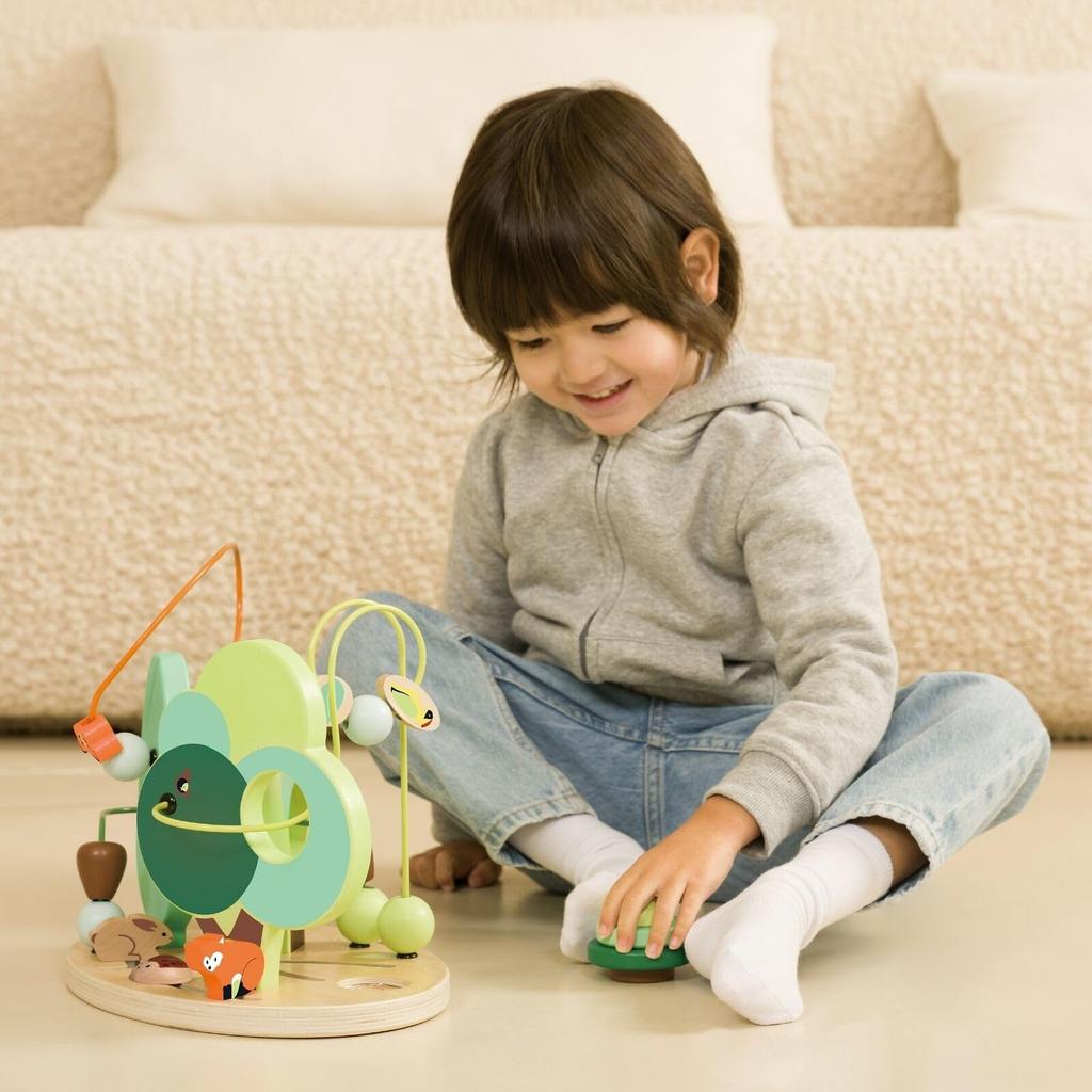 Looping Bead Coaster Bead Maze Educational Toy Baby 1 Year Old 1 and a Half Year Old Baby Gift Classic World Classic World Forest Life Beads CL20199