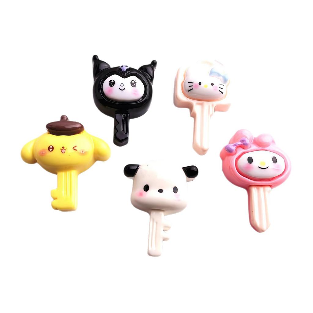 Sanrio Cartoon Resin Keychain & Hair Clip Accessories