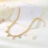 Goldener Anhänger Halskette Büroklammerkette Strandschmuck Verstellbare Choker für Damen Minimalistisch Zart Layering Geschenkidee