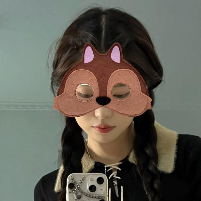 Kind Tier Eichhörnchen Kostüm Halloween Kostüm Zubehör mit Tiermaske Tierohren Stirnband