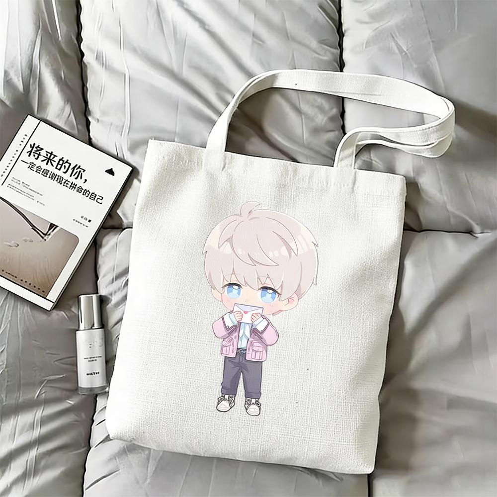 Love and Deepspace Cute Love Letter Anime Canvas Bag Sylus Rafayel Zayne Xavier Caleb 35x40CM Storage Bag Cartoon Handbag 2026