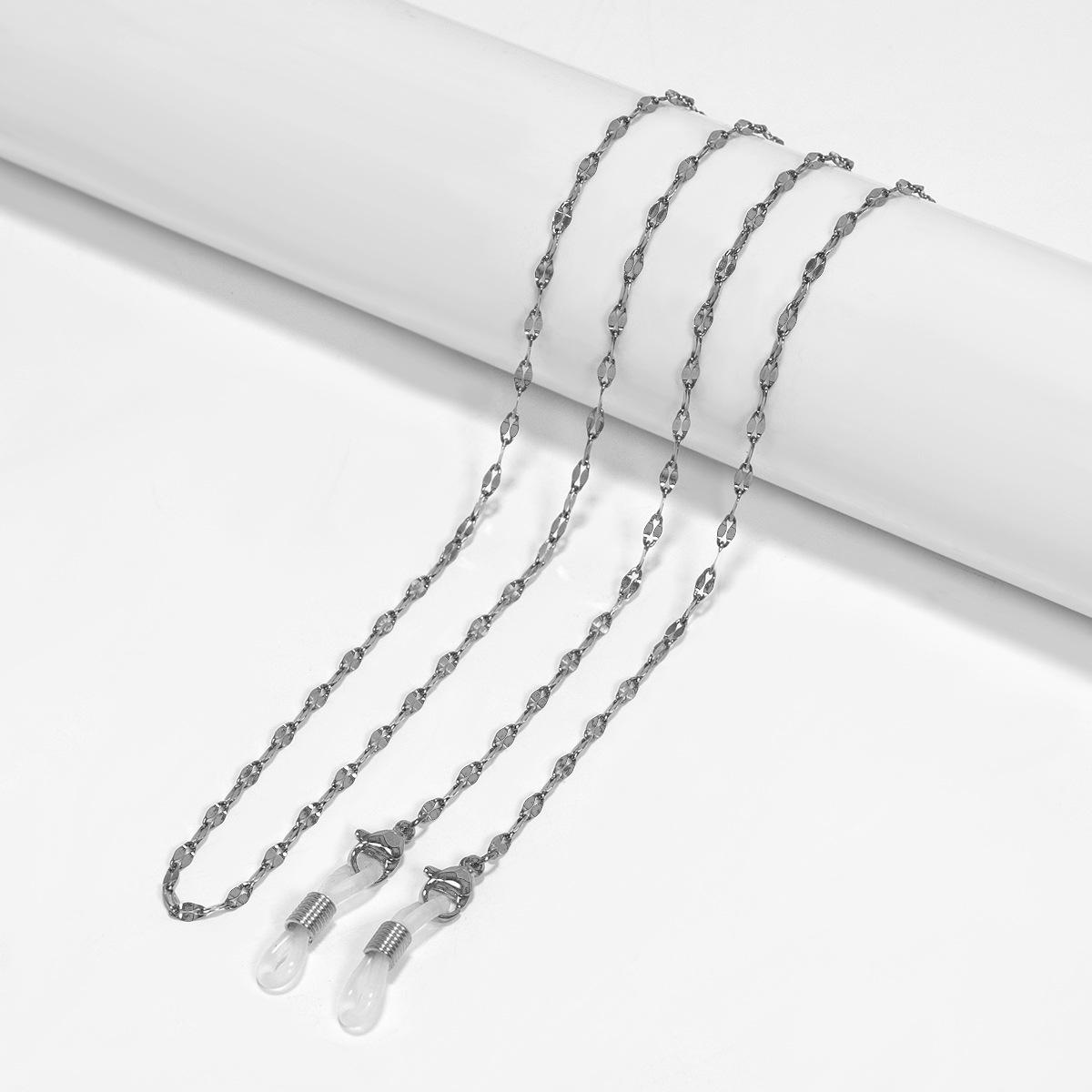 

Элегантный позолоченный шнурок из нержавеющей стали для губ и маски: Высококачественная титановая цепочка для очков