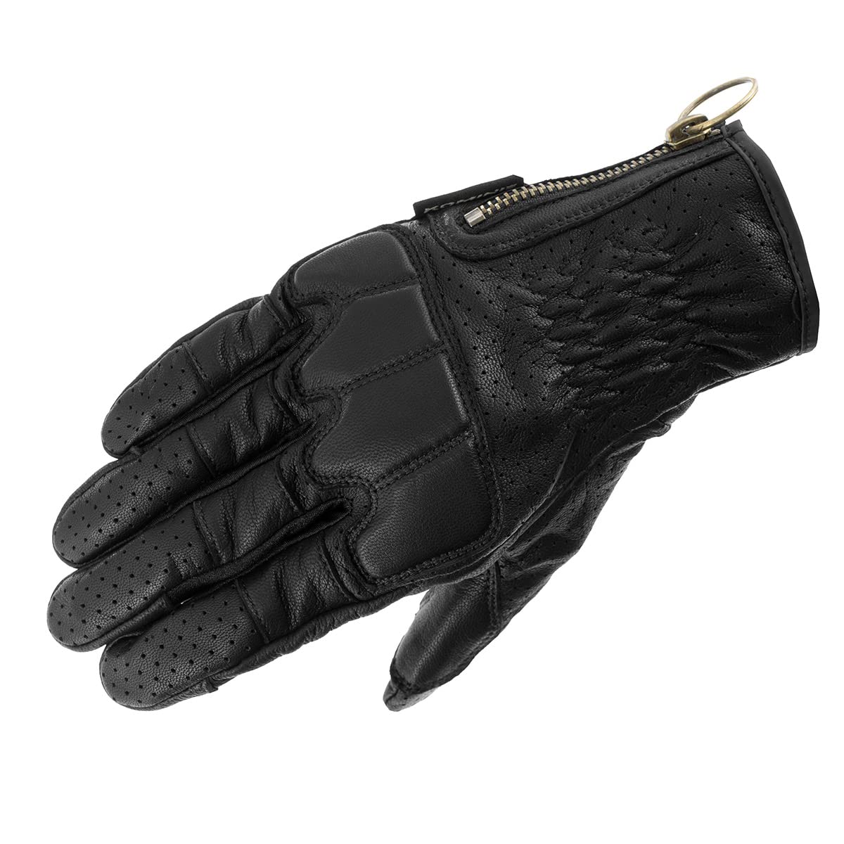 

Komine Motorcycle Gloves Protective Leather Size M GK-2553 Gloves, Black, чорний