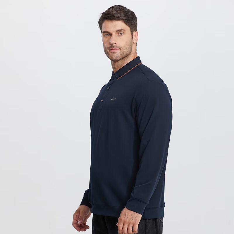 DIBINZE Men's Plus Size Long Sleeve Polo Shirt