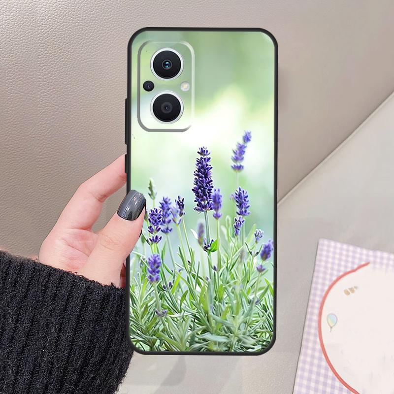 Фиолетовый Цветок Лаванды Чехол Для OPPO Reno 10 11 12 13 14 Pro 8 7 Lite 11F 12F 13F 14F OPPO Find X8 X5 X6 X9 Pro Чехол OPPO Reno13