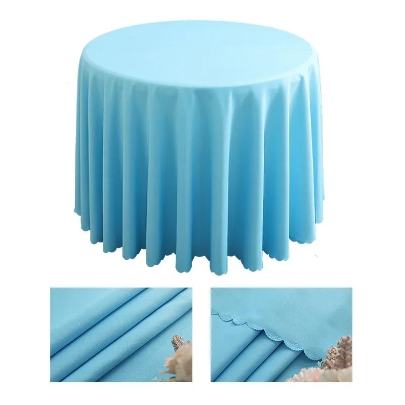 Polyester Round Tablecloth Stain and Wrinkle Resistant Cloth-Washable Table Cover For Dining Table,Buffet Parties and Camping