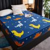 Waterproof Mattress Cover Cartoon Fitted Sheet Home Bedroom Bed Pad Protector Families with Pet Children (without Pillow Case)