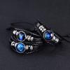 Fashion 12 Zodiac Signs Constellation Charm Bracelet For Men Multilayer Weave Leather Bracelet Unisex Jewelry Accessries Gifts
