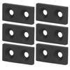 10Pcs Aluminum Alloy End Cover Double Holes Cover Plate for Profiles Frame CNC MachinesBlack