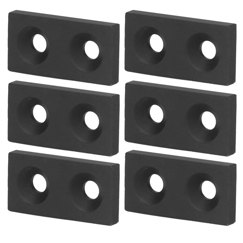 10Pcs Aluminum Alloy End Cover Double Holes Cover Plate for Profiles Frame CNC MachinesBlack