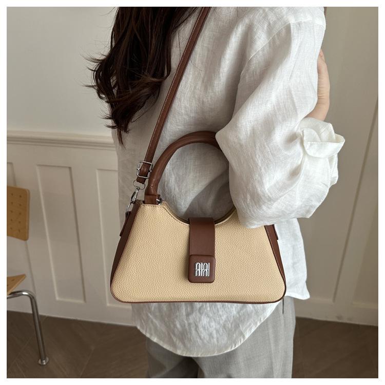 Casual Solid Color Women's Crossbody Bag - New Fashion Versatile Color Block Handbag