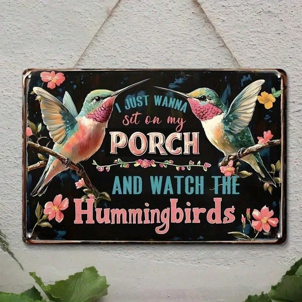 SVANE HOME Vintage Metal Wall Art 8x12 Inch Rustic Humidbird Iron Sign Farmhouse Decor Plaque Gift