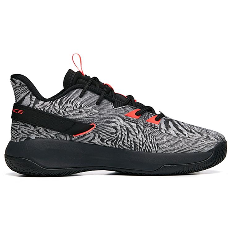Anta Swoosh 2.0 Slip Resistant Abrasion Resistant Low Top Performance Basketball Shoes Men's White Black 112231606-5