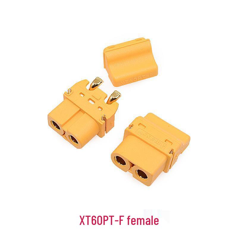XT60PT-M/F Model Airplane Lithium Battery Connector with 90° SMT Pins and Sheath