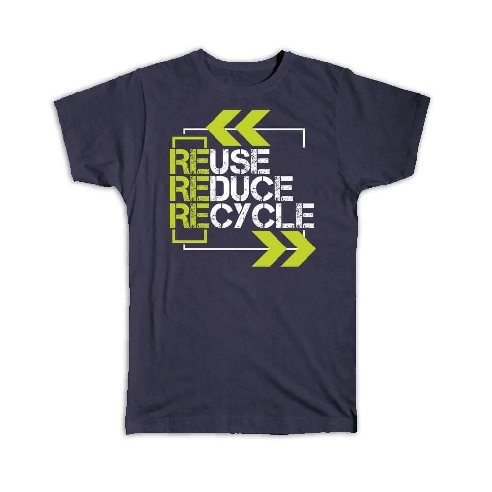 

Gift T-Shirt : Eco Kraft Paper Reuse Reduce Recycle Green Thinking Nature 4XL