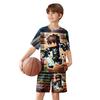 Boys' 3d Printed Game Player T-Shirts Suits - Vibrant Pixel Game Design, Children Clothing Sets, Baby