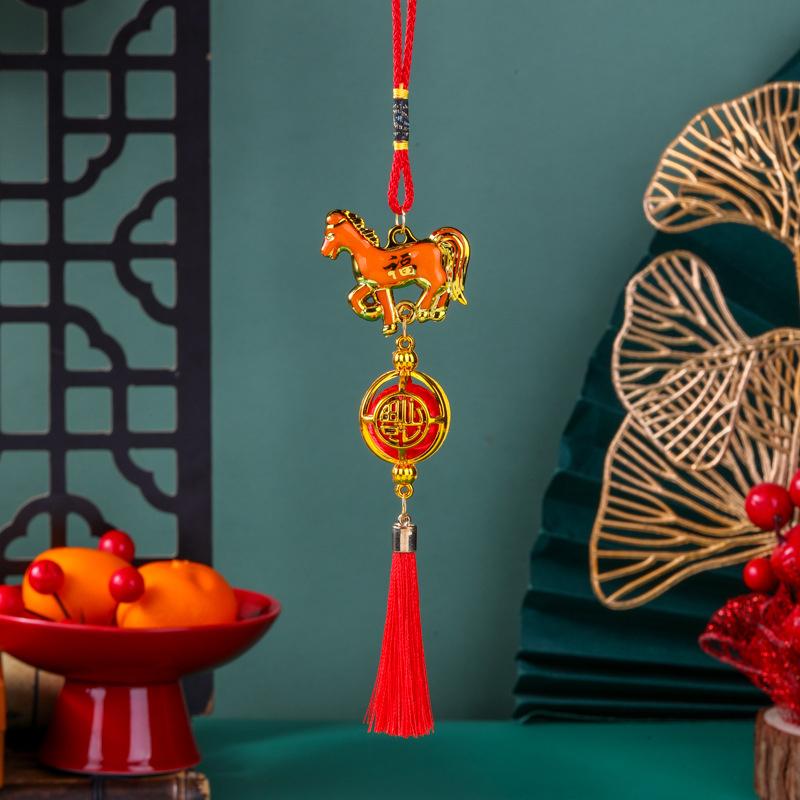 1/6 st 2026 Hästens år Vägghängande prydnad Hänge Lyckobringande Nyår Oljedropps Hästhänge Dekor Hemhängande Tillbehör