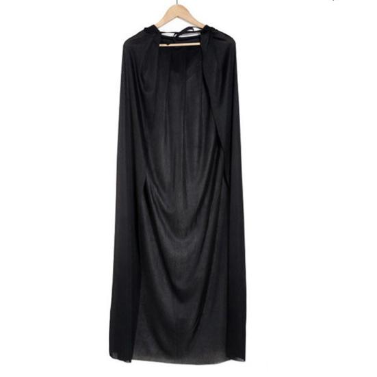 

Дитячий плащ-накидка з капюшоном в один шар, пальто з лацканами на шнурівці, довгий плащ для Хелловіну, костюм на Хелловін 80 cm чорний