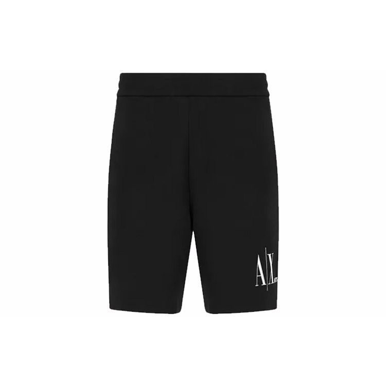 Armani Exchange SS22 Letter Logo Print Straight Leg Casual Shorts Men shorts Black 3LZSJE-ZJYAZ-1200