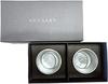 Washi Set of 2 Sake Moon Tin [Nousaku Wrapping] Cups, Shape,