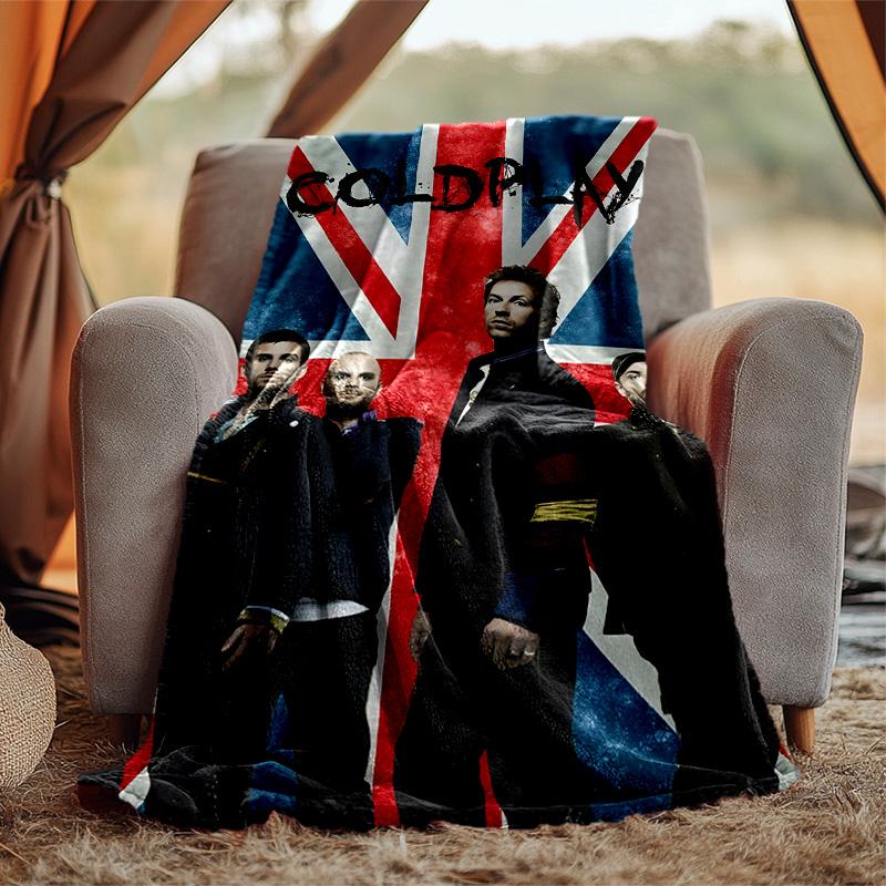 Coldplay Flannel Blanket Soft Warm All-Season Throw, Design for Camping, Car Travel, Hiking Sofa, Bed, Office Perfect Gift for Parties