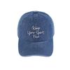 Denim Baseball Cap Women Casual Sun Protection Embroidered Letter For Spring Summer Autumn