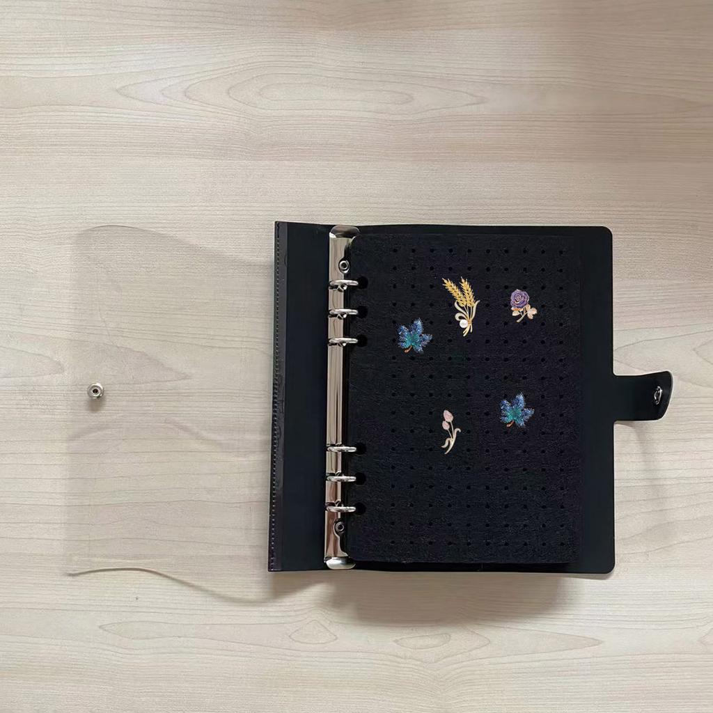 8 Pages Pin Display Book Portable Organizer with Clear Cover Travel Friendly Pin Book Suitable for Brooch Collectors
