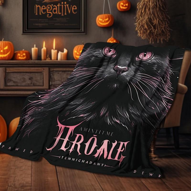 Halloween Print Flannel Blanket Soft Cozy Throw Bed Sofa Plush Fleece 70x100 To 150x200cm
