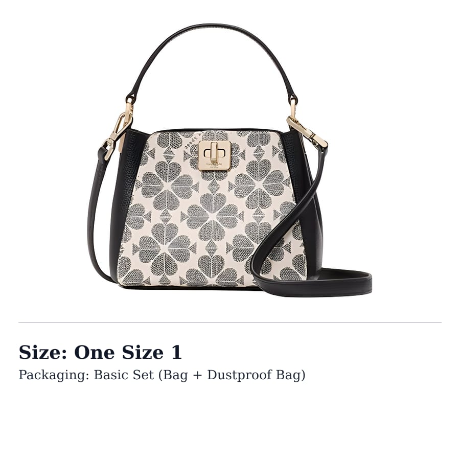Kate Spade Flower Artificial Leather Shoulder Bag, Crossbody Bag, Handbag Mini Women's Black KK996-001