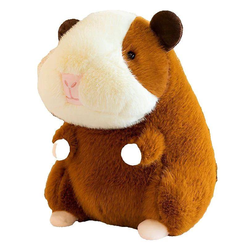 25CM Roztomilá plyšová hračka morče Hnědé holandské morče Kawaii Super měkká zvířecí panenka pro děti k narozeninám, vánoční dárek