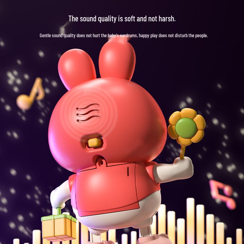 48-Song Singing & Dancing Baby Rabbit Toy for Head Lifting Training