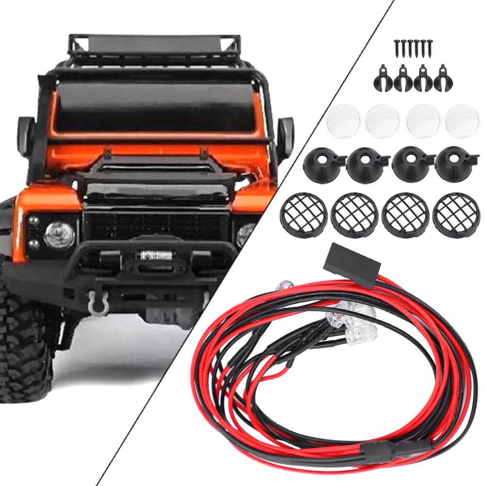 Universal LED Light with Lampshade for TRXAAXS TRX4 SCX10 D90 1 10 RC Crawler CarRound