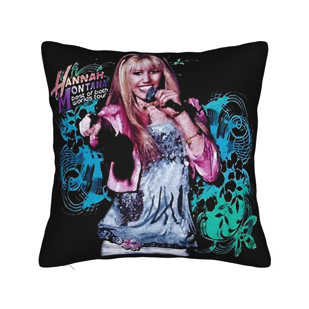 Hannah Montana Th Anniversary Comedy Pillowcases  Novelty Pillow Case For Sofa Home Decoration Square Pillow Cover