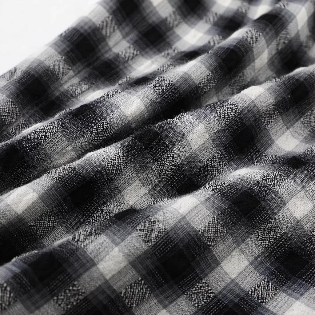 Women's Elastic Waist Plaid Wide-Leg Trousers - Spring/Summer 2026 Collection